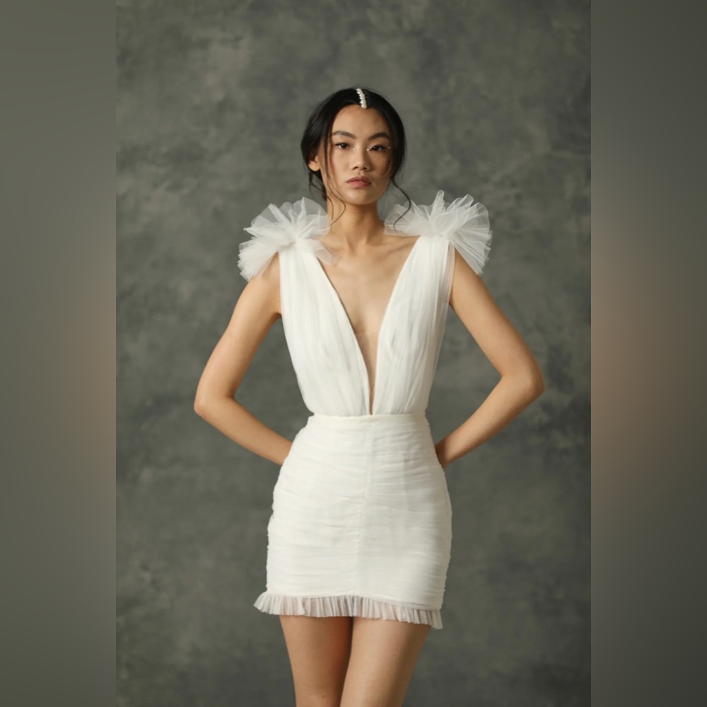 SAU LEE Harlie Dress in Ivory
